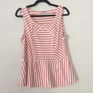 Leifnotes for Anthropologie candy stripe peplum